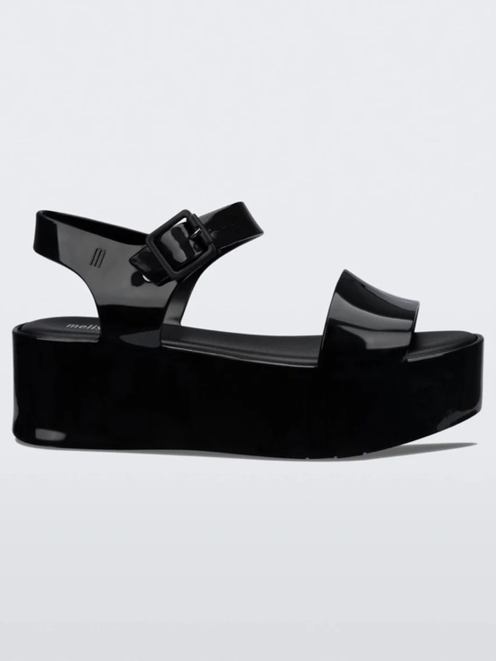 Melissa Shoes - Melissa Mar Platform Sandals Black PVC Size 6